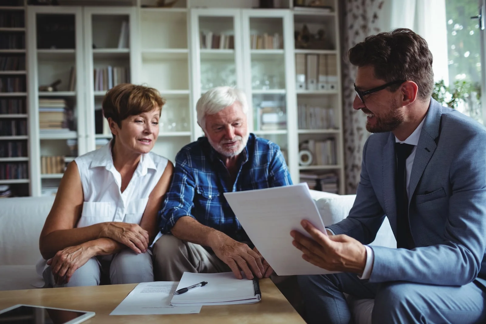 meeting with senior couple